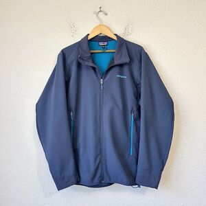 PATAGONIA Adze Hybrid Jacket Navy Blue Polartec Full Zip Stretch Outdoor
